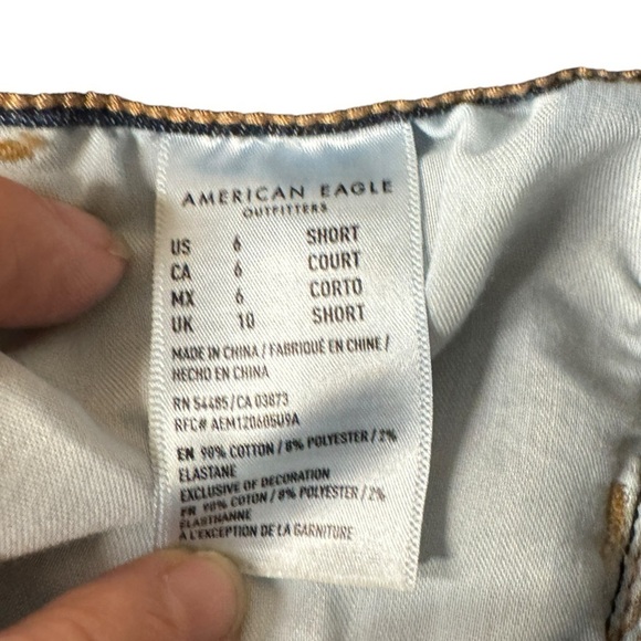 American Eagle Next Level Stretch Super Hi Rise Jegging Jeans Distressed Womens - Picture 5 of 10